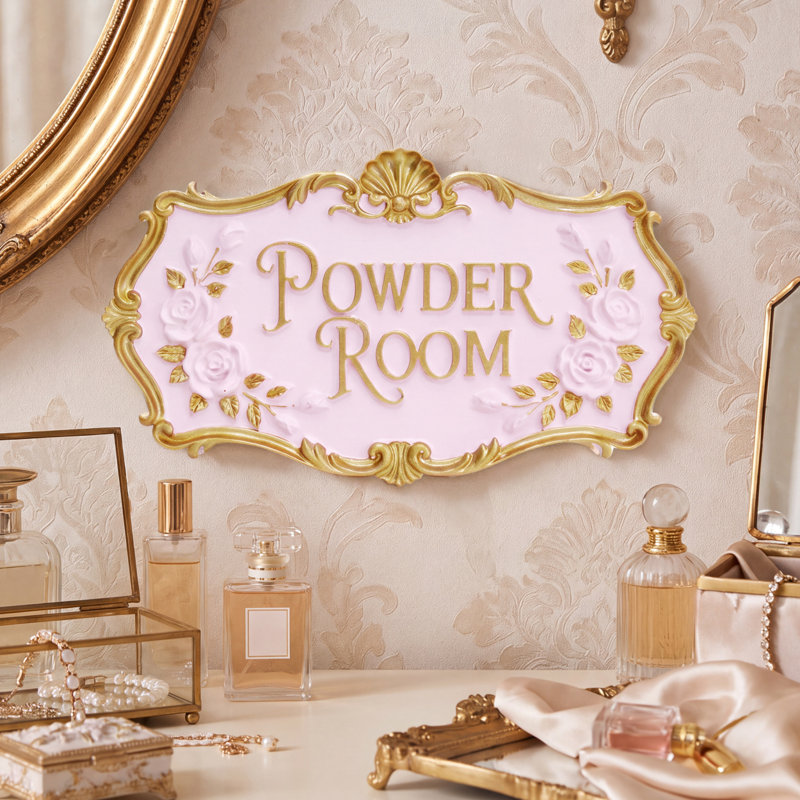 Décoration murale gothique Putuo Decor Stay Weird, plaque murale vintage en résine 3D avec roses en relief, finition bronze antique et noir, idéale pour une chambre ou un salon.