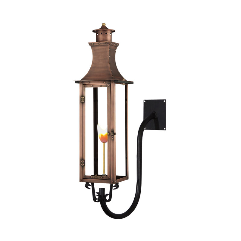 Bishop Outdoor Wall Lantern, 30.5" H x 8" W x 9" D