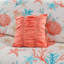 Ensemble de literie luxueux en satin de coton 7 pièces, style bord de mer, corail