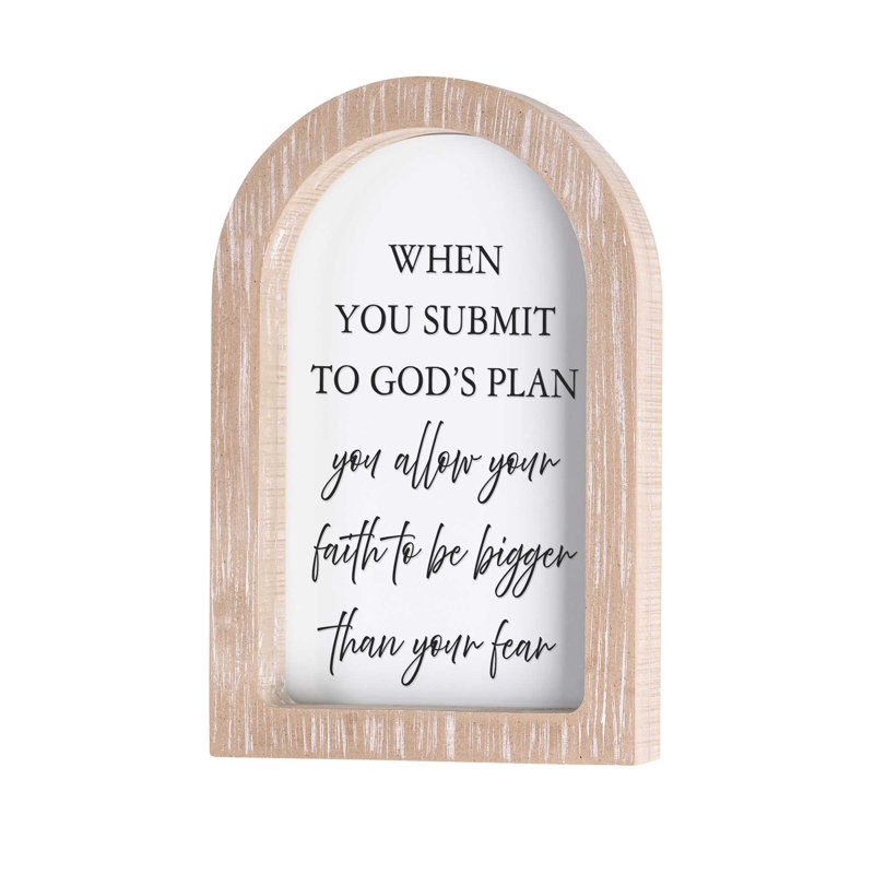 Framed Arch When You Submit White 7x11