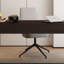 Bureau rectangulaire en bois manufacturé de couleur fumée avec tiroirs-323435794