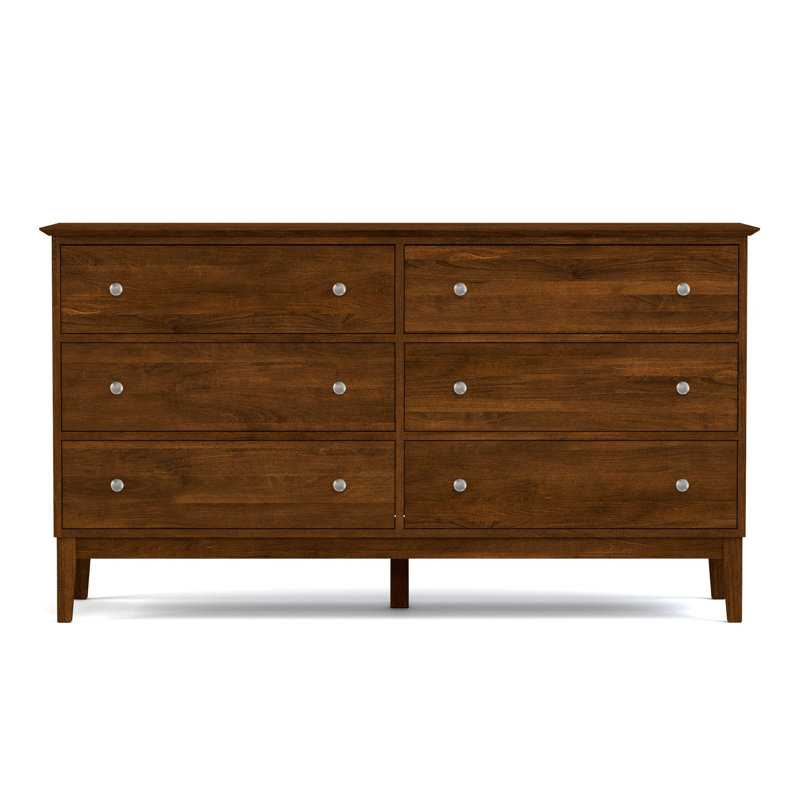 Origins 6 - Drawer Solid Wood Dresser, Nickel