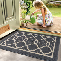 FIFTY-FEET 17.5x30 inch Door Mat Outdoor Indoor Welcome Doormat, Non Slip  Floor Mat Rug Easy Clean Front Doormat for