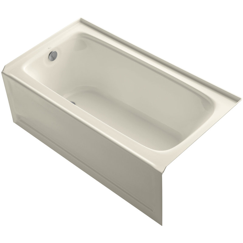 Bancroft® 60" x 32" Soaking Bathtub, Almond, Left