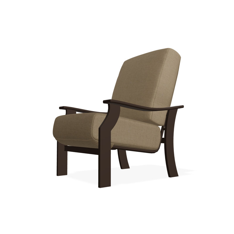 St. Catherine Marine Grade Polymer Deep Seating Cushion Arm Chair, Kona, Cast Ash Sunbrella® Plainweave