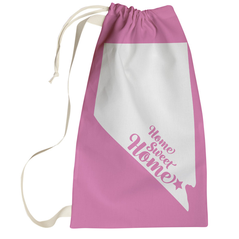 Fabric Laundry Bag with Handles, Pink, Small (29" H x 18" W)