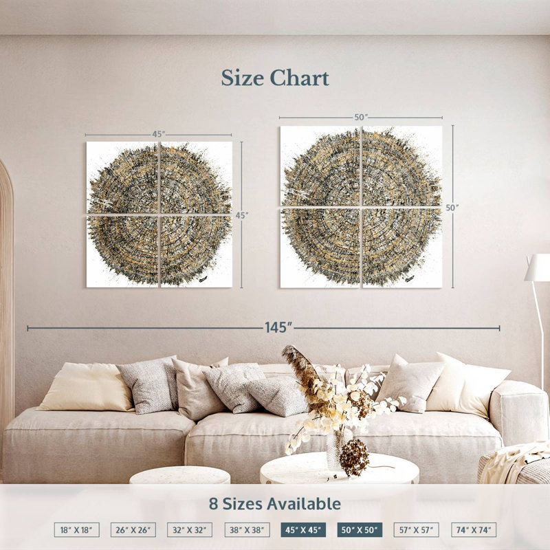 Avery Mysterious Tree Ring, 50" H x 50" W