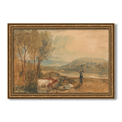 Château de Lulworth, Dorset, v. 1820-J.M.W. Turner - Toile encadrée sur mesure