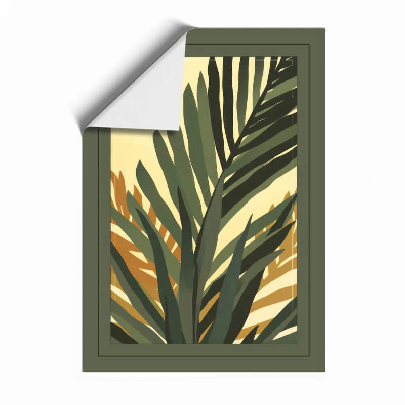 Tropical Palm Frond Botanical - Framed Print, A4 - 29.7 x 21.0 cm, Unframed