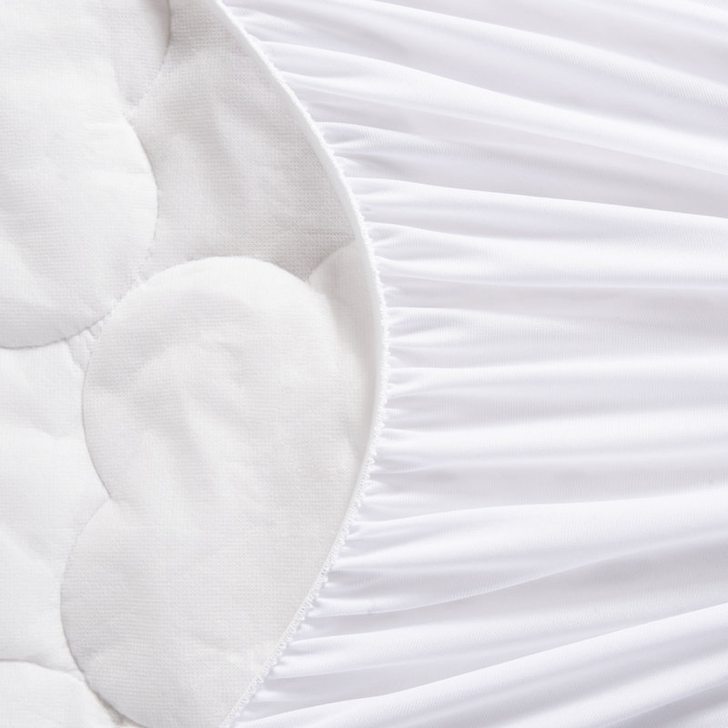 White Fitted Quilted Mattress Pad Deep Pocket Mattress Protector, California King