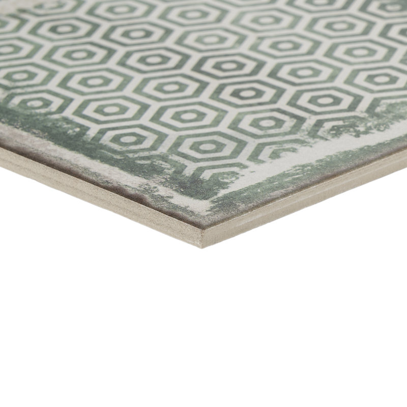 Carrelage de sol et de mur en porcelaine mate 7,87 po x 7,87 po San Luis (10,32 pieds carrés / caisse), Vert