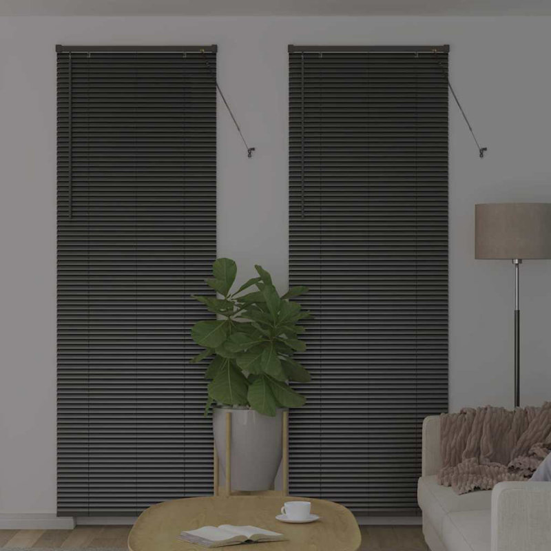 Horizontal/Venetian blind, Black, 220cm L x 80cm W