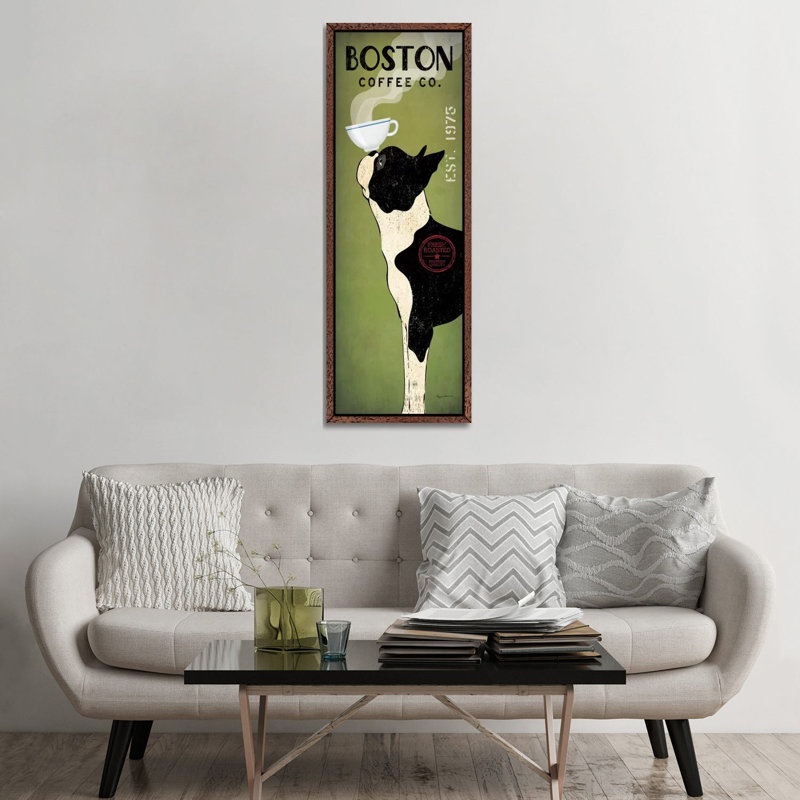 Boston Terrier Coffee Co. by Ryan Fowler - Wrapped Canvas Panoramic Print, 121.92 cm H x 40.64 cm W