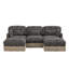 Canapé modulaire moderne en chenille à imprimé léopard avec design ergonomique-1861243020-1861246585