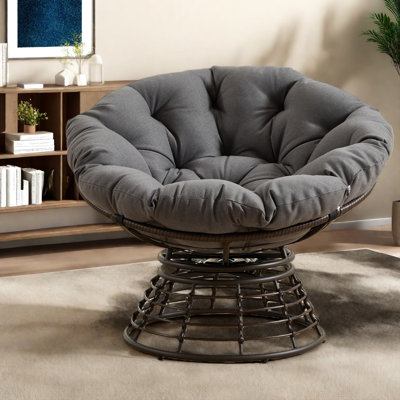 Fauteuil d'appoint pivotant confortable, structure en acier avec un style moderne pour les espaces de vie