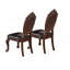 Superbe ensemble de 2 chaises rembourrées en similicuir brun