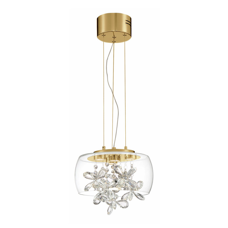 Destiny 4 - Light LED Dome Pendant, Aged Brass