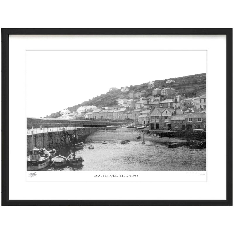 Mousehole, Pier C1955 - Single Picture Frame Print, 60cm H x 80cm W x 2.3cm D