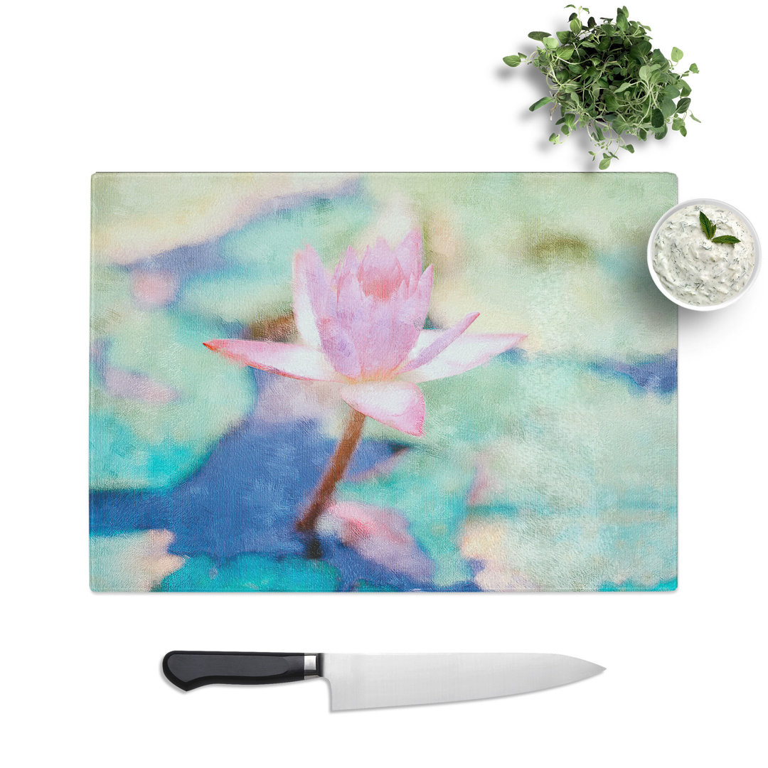 Pale Water Lily Painting Chopping Board