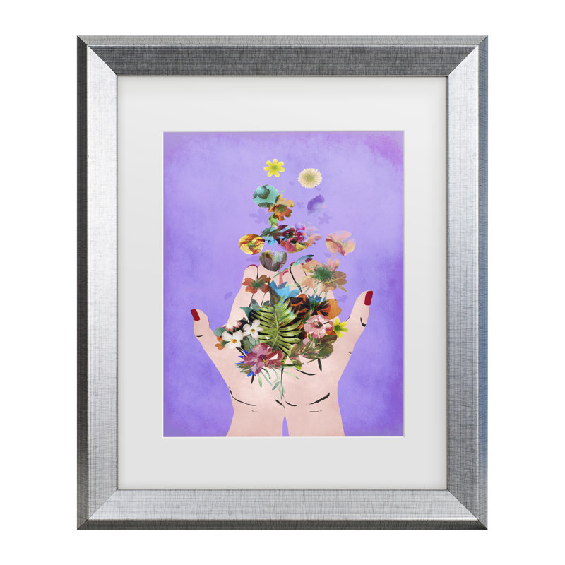 Art encadré Treechild Frids, H 19,5 po x l 23,5 po, Cadre argenté