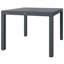 Table de salle à manger extensible pour l'extérieur, table de patio à cadre en aluminium de 41 à 83 po avec plateau en acier effet bois, table de patio extensible rectangulaire pour 6 à 8 personnes, gris foncé