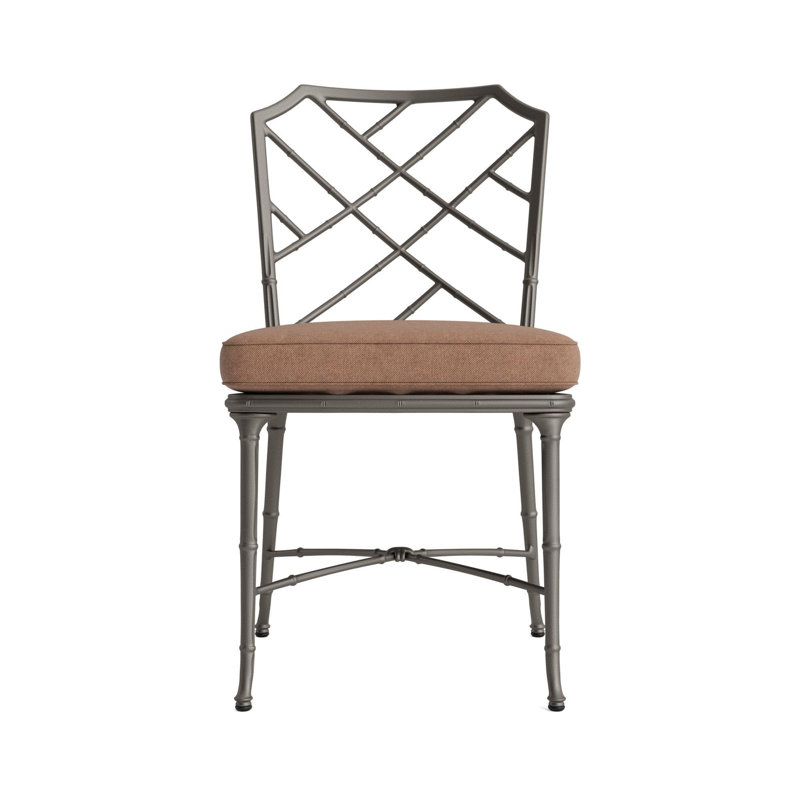 Outdoor Dining Side Chair, Brown, Fusion Clay, Mica