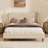 Archer Velvet Upholstered Platform Bed with Wingback Headboard & Wooden Legs