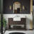 Hitton 48" Single Bathroom Vanity Set with Chocolate Cabinet and Carrara Marble Countertop-377483749-374037849