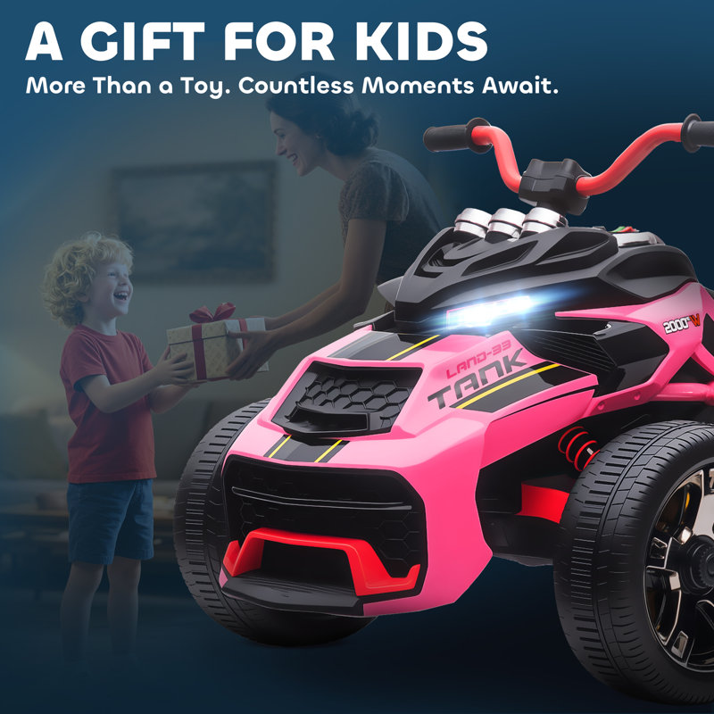 HOMCOM Battery Powered Ride On, Pink