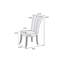 Ensemble de chaises rembourrées en similicuir à dossier large de 2 pièces