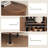 Sideboard Buffet Cabinet With Large Drawer, Storage Buffet With Tambour Sliding Door & Adjustable Shelf-1503895223-1500203598