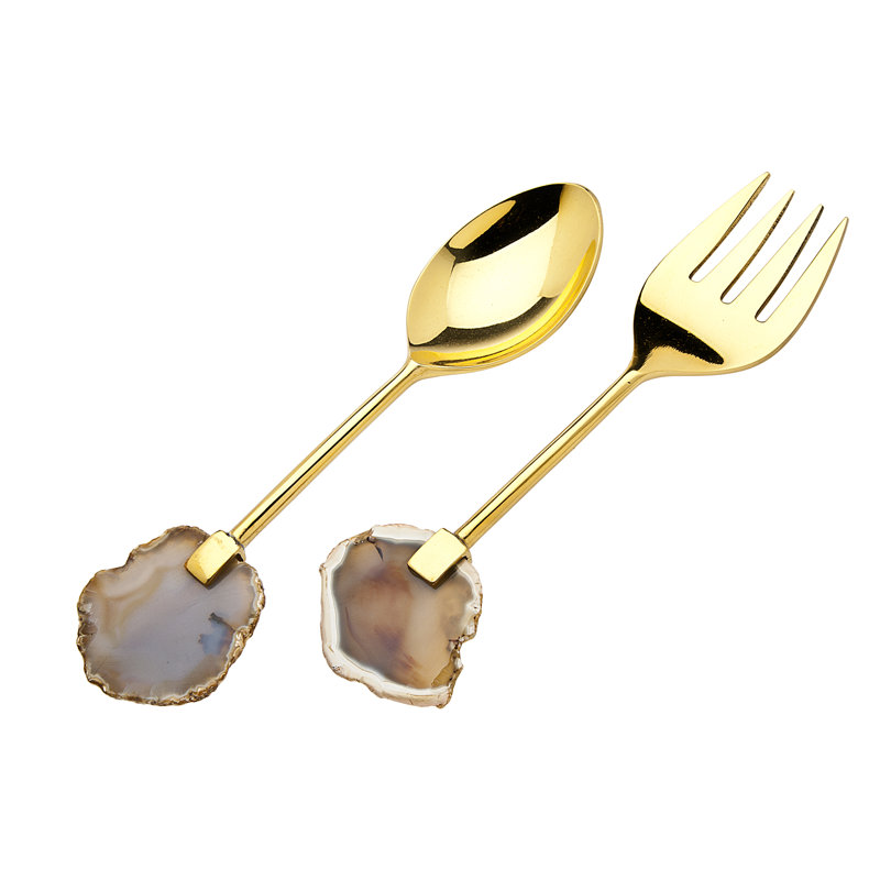 Ochlocknee Stainless Steel Serving Piece, Brass