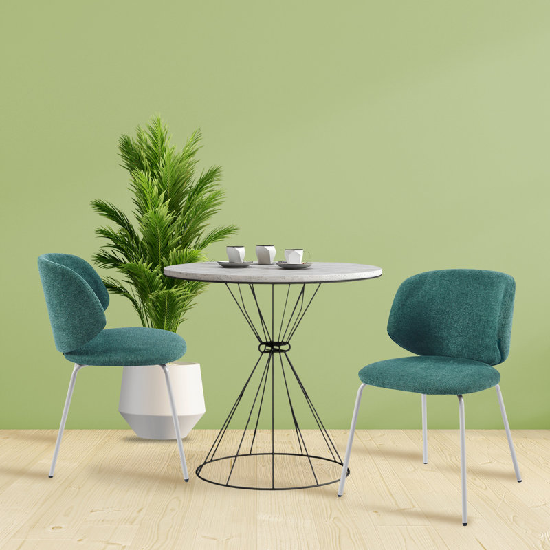 Titus Fabric Dining Chairs (Set of 2), Green