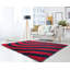 Tapis abstrait rouge royal / noir Fitts-455944614
