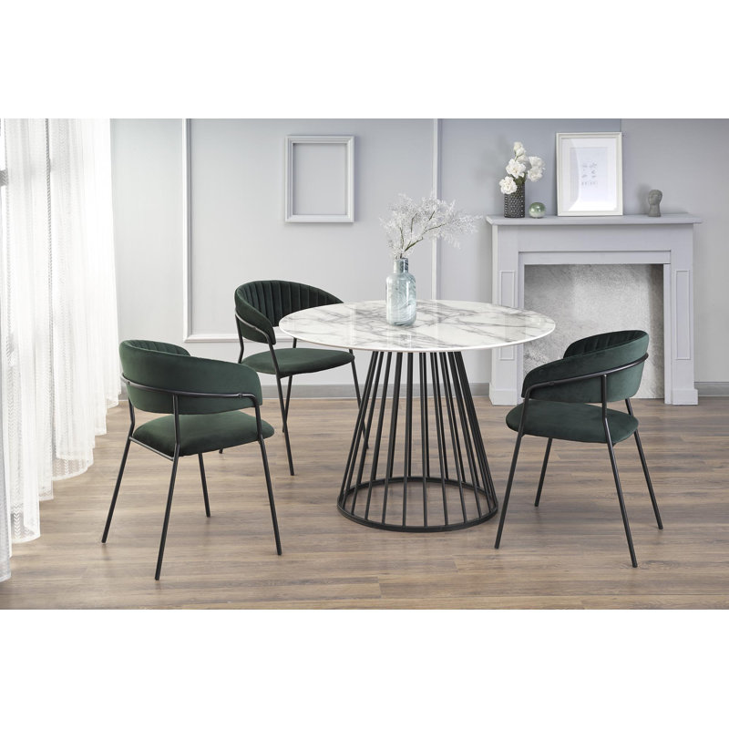 Aenea Round Metal Base Dining Table