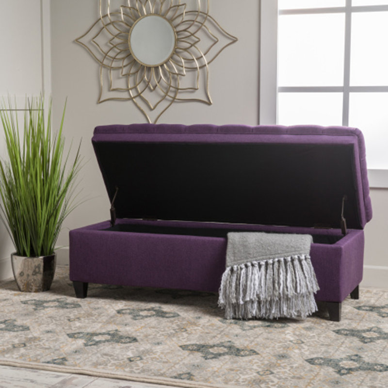 OTTOMAN DE RANGEMENT JULiana, Mauve