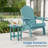Round Outdoor Side Table, HDPE Small Adirondack End Table, Easy Clean Patio Side Table for Backyard, Pool, Porch, Garden and Lawn-1430612889