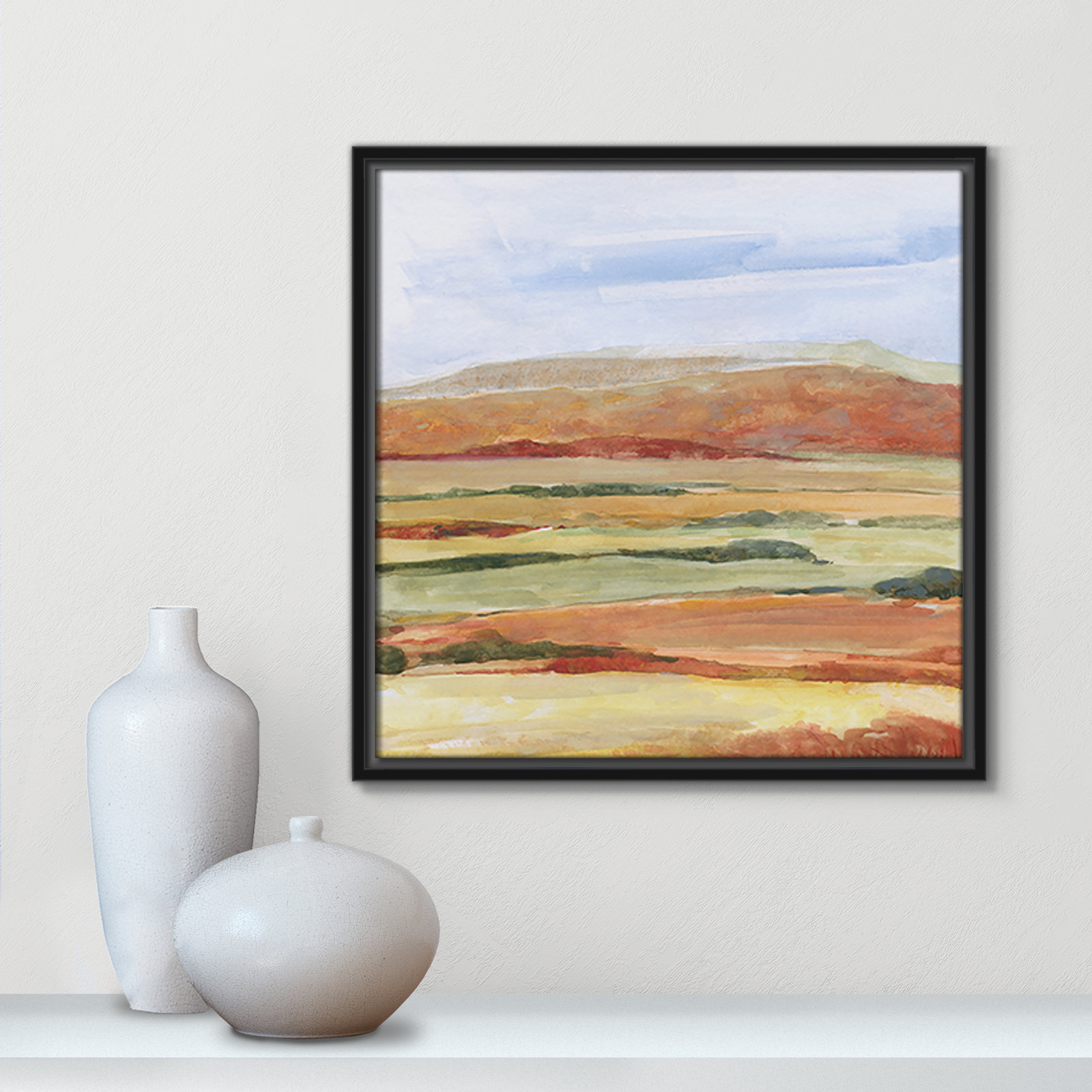 Damali "Sedona Magic" Print by Sally Swatland, 17.5" H x 17.5" W x 2" D, Black