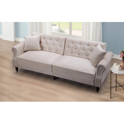 Hanika 87.8'' Velvet Rolled Arm Modular Sofa -  House of HamptonÂ®, C77622D47DBD448FAD84FE94224392A6