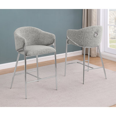 Barstools In Teddy Boucle Fabric