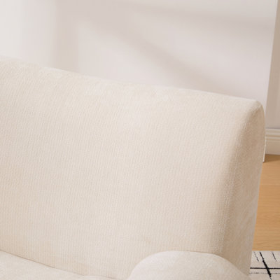 Fauteuil d'appoint moderne et surdimensionné rembourré, fauteuil simple sans os, fauteuil en chenille, fauteuil de lecture confortable avec sièges profonds pour le salon, chambre à coucher, dortoirs