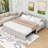 Twin L-Shaped Upholstered Daybed with Trundle-1941689304