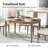 Dabrowski 60''W Transitional Extendable Dining Table with Hidden Extension Leaf