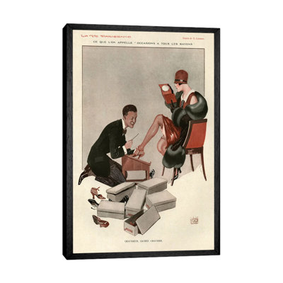 1928 La Vie Parisienne Magazine Plate 1 Piece Painting on Canvas
