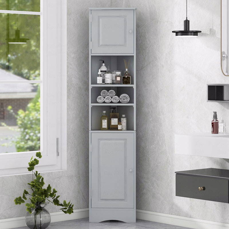 Armoire de rangement multi-fonctionnelle grise