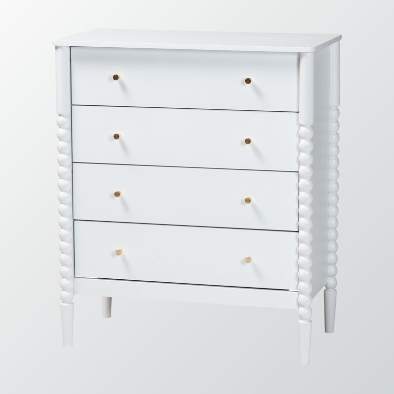 Commode 4 tiroirs Vance, Blanc