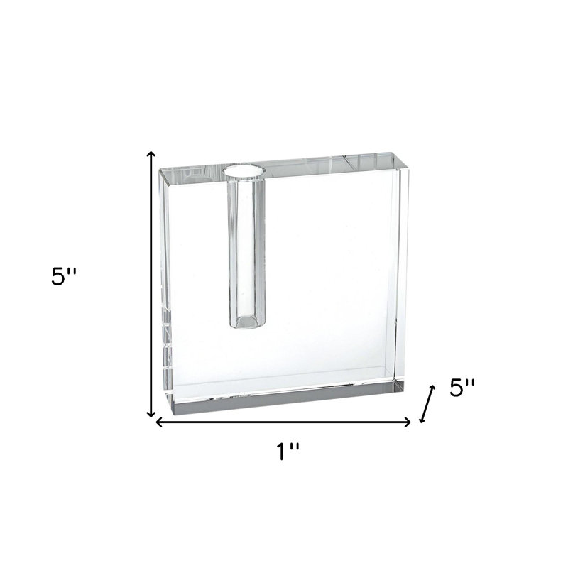 Vase en cristal Siraj, H 5 po x l 5 po x P 1 po