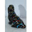 Statue de basset hound en résine Nifao - sculpture colorée pour chien d'intérieur / extérieur avec un motif abstrait sur une finition noire brillante, figurine décorative moderne pour les amoureux des chiens, collections d'art: 16 x 8 po x 13 po