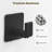 Square Self Adhesive Towel Hooks - 4 Pack Matte Black Metal Hooks