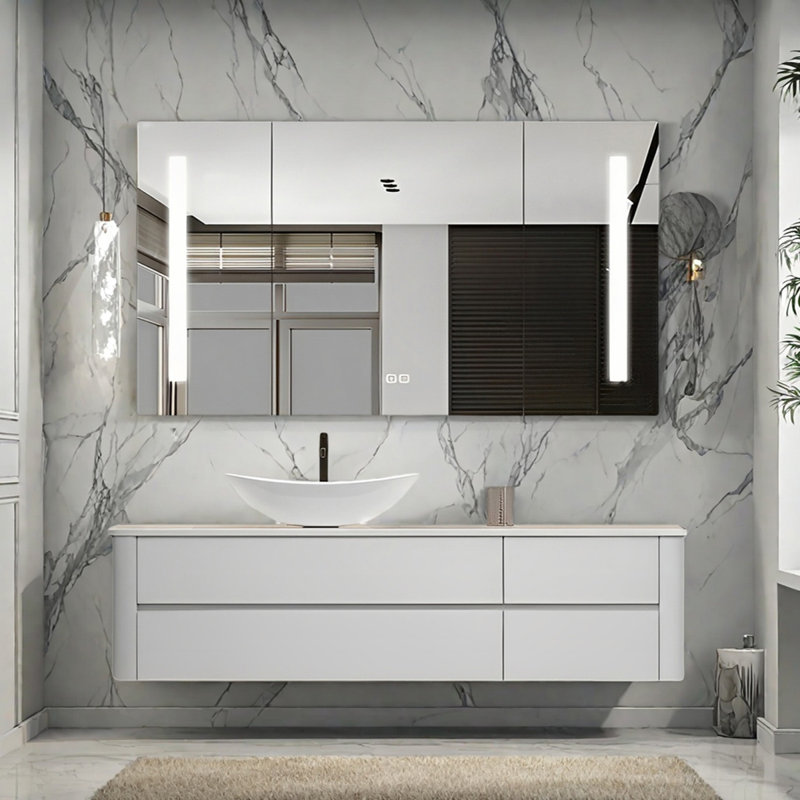 Simple modern rock plate bathroom cabinet